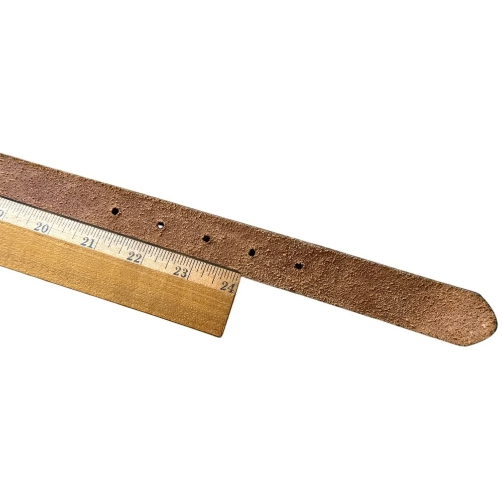 Tony Lama Western Cowboy Kids Tooled Leather Belt American Flag Floral Brown 24